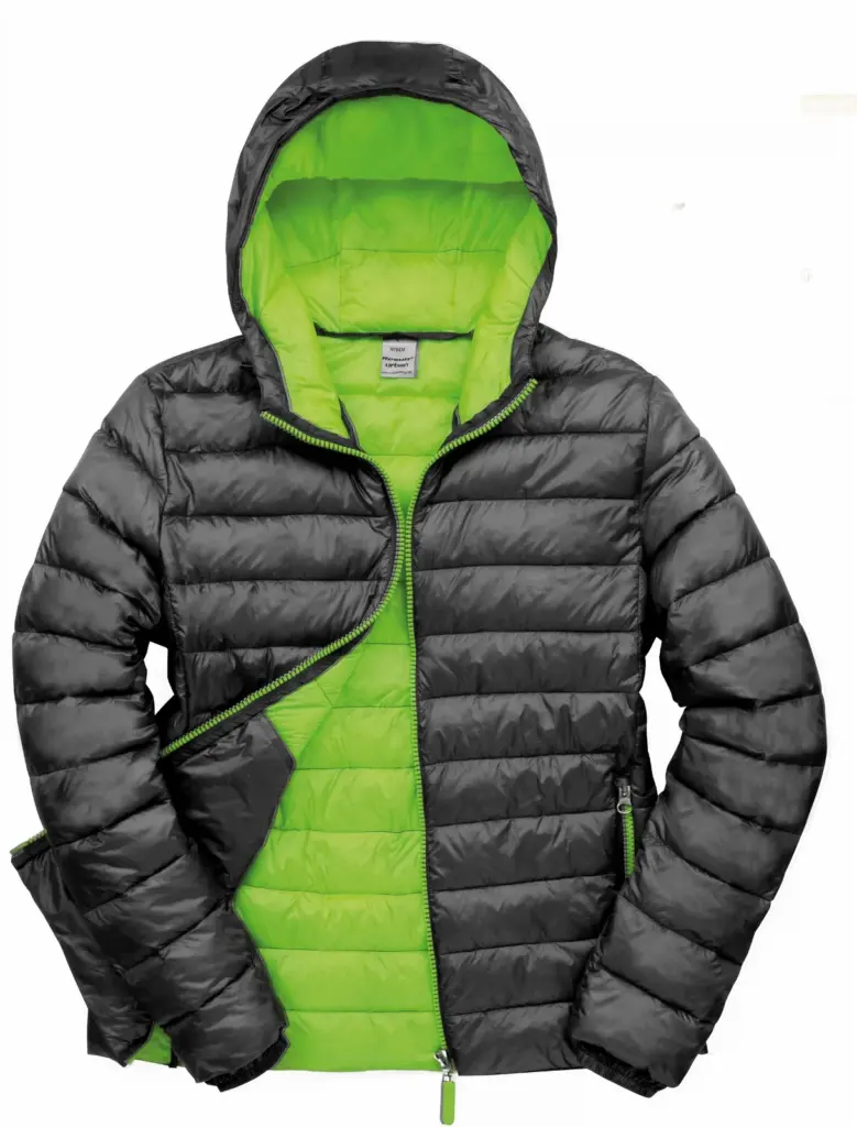PS_R194M_BLACK-LIME - Hidalgo-werbeartikel Mens Snow Bird jack met capuchon, black / lime — productfoto 3