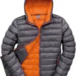 Mens Snow Bird jack met capuchon, grey / orange — productfoto 4