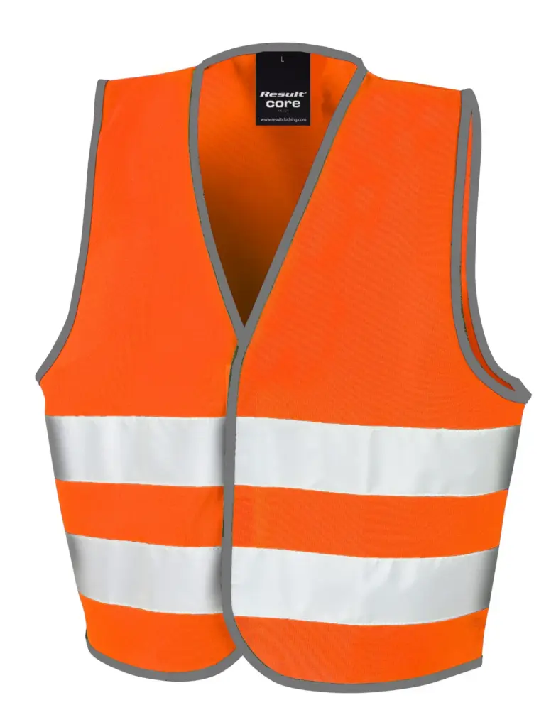 Core Junior Veiligheidshesje, fluorescent orange — productfoto 3