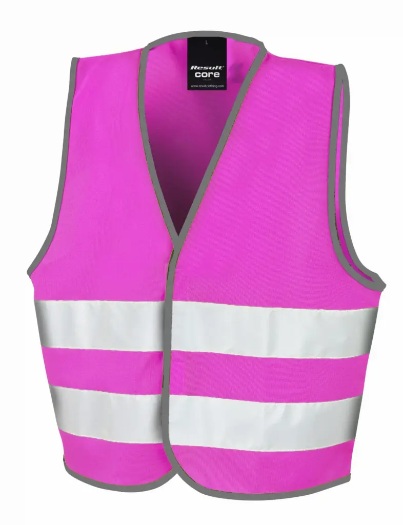 Veiligheidshesje voor kids, fluorescent pink — productfoto 3
