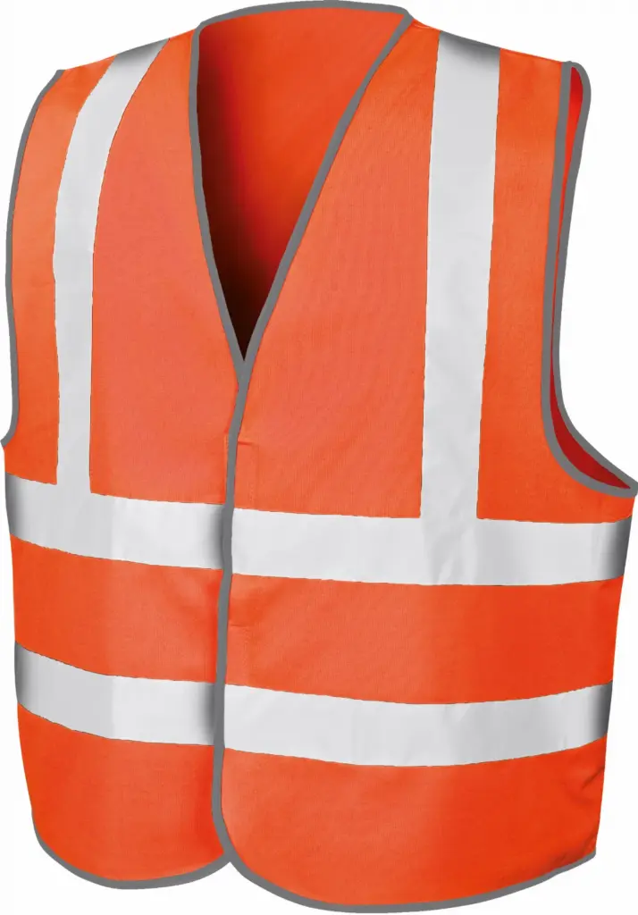PS_R201X_FLUORESCENTORANGE - Hidalgo Hi-Vis veiligheidshesje voor snelweg, fluorescent orange — productfoto 3