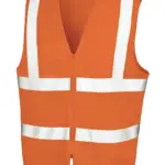 Veiligheidshesje met rits, fluorescent orange — productfoto 2