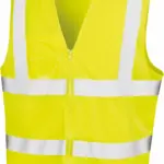 Veiligheidshesje met rits, fluorescent yellow — productfoto 3