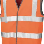 Safety Hi-vis veiligheidshesje, fluorescent orange — productfoto 2