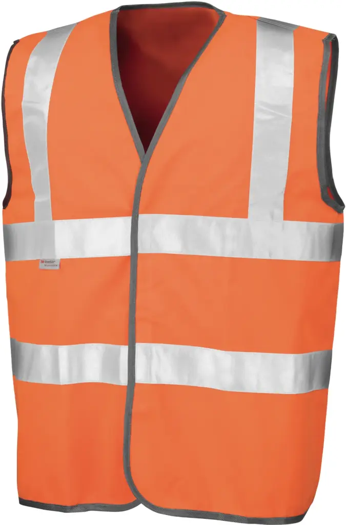 Safety Hi-vis veiligheidshesje, fluorescent orange — productfoto 2