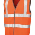 Safety Hi-vis veiligheidshesje, fluorescent orange — productfoto 3