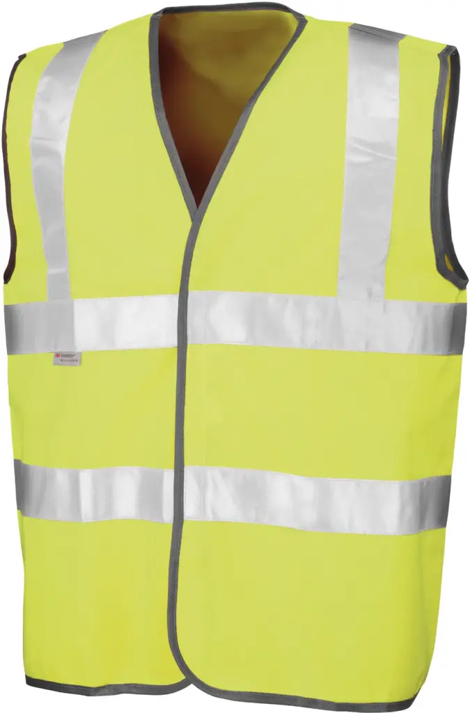 Safety Hi-vis veiligheidshesje, fluorescent yellow — productfoto 3