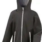Kids Tx Performance Softshell met capuchon, black / grey — productfoto 4