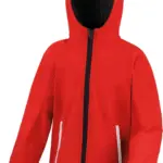 Kids Tx Performance Softshell met capuchon, red / black — productfoto 8