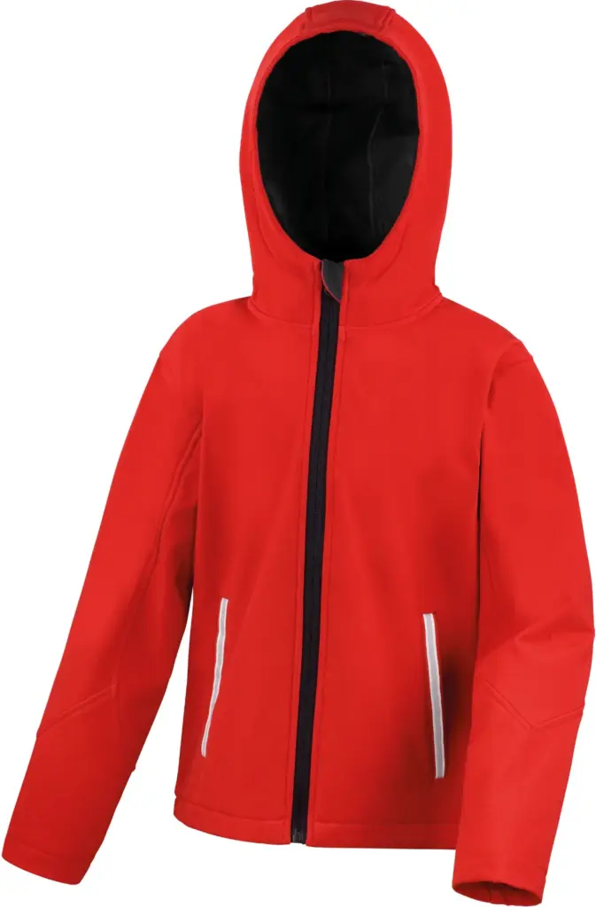 Kids Tx Performance Softshell met capuchon, red / black — productfoto 8