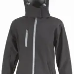 Core Ladies Tx Performance Hooded Soft Shell Jacket, black / grey — productfoto 3