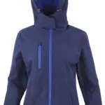 Core Ladies Tx Performance Hooded Soft Shell Jacket, navy / royal — productfoto 4