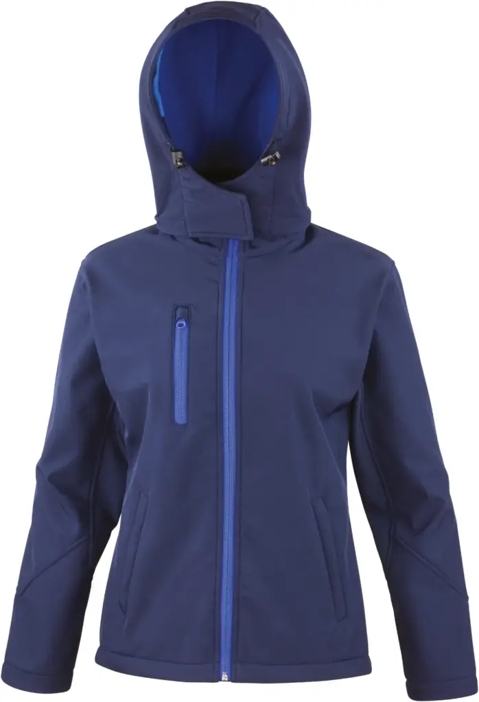 Core Ladies Tx Performance Hooded Soft Shell Jacket, navy / royal — productfoto 4