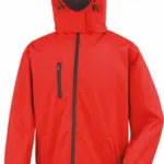 Core Tx Performance Hooded Soft Shell Jacket, red / black — productfoto 5