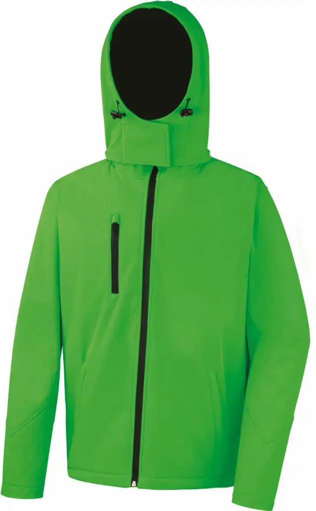 PS_R230M_VIVIDGREEN-BLACK - Hidalgo-werbeartikel Core Tx Performance Hooded Soft Shell Jacket, vivid green / black — productfoto 6