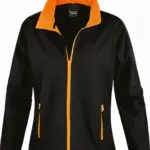 Core Ladies Printable Soft Shell, black / orange — productfoto 4