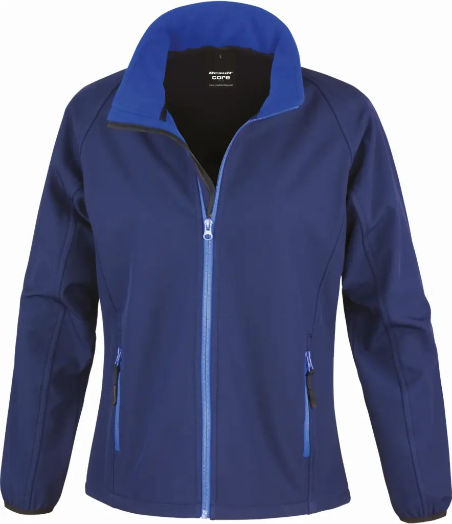 Core Ladies Printable Soft Shell, navy / royal — productfoto 7