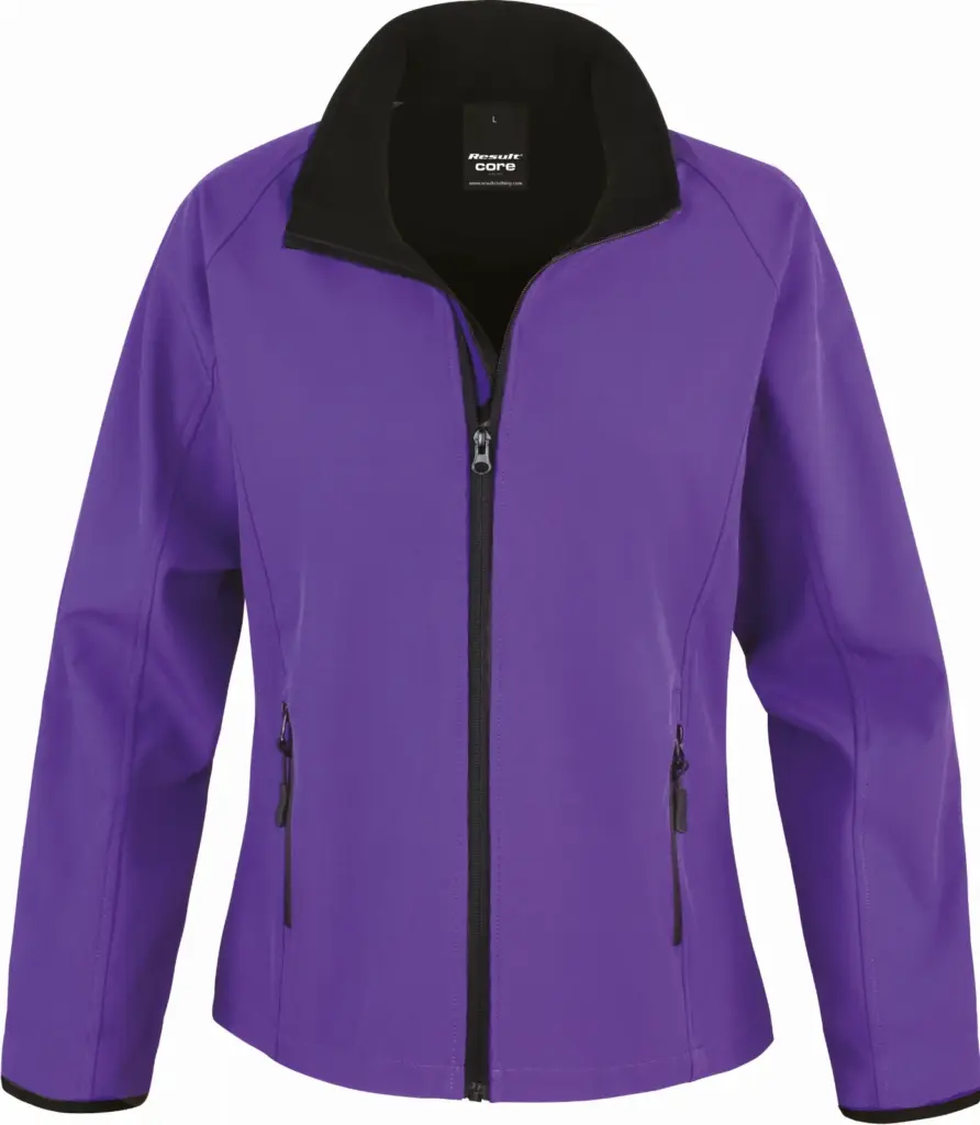 Core Ladies Printable Soft Shell, purple / black — productfoto 8