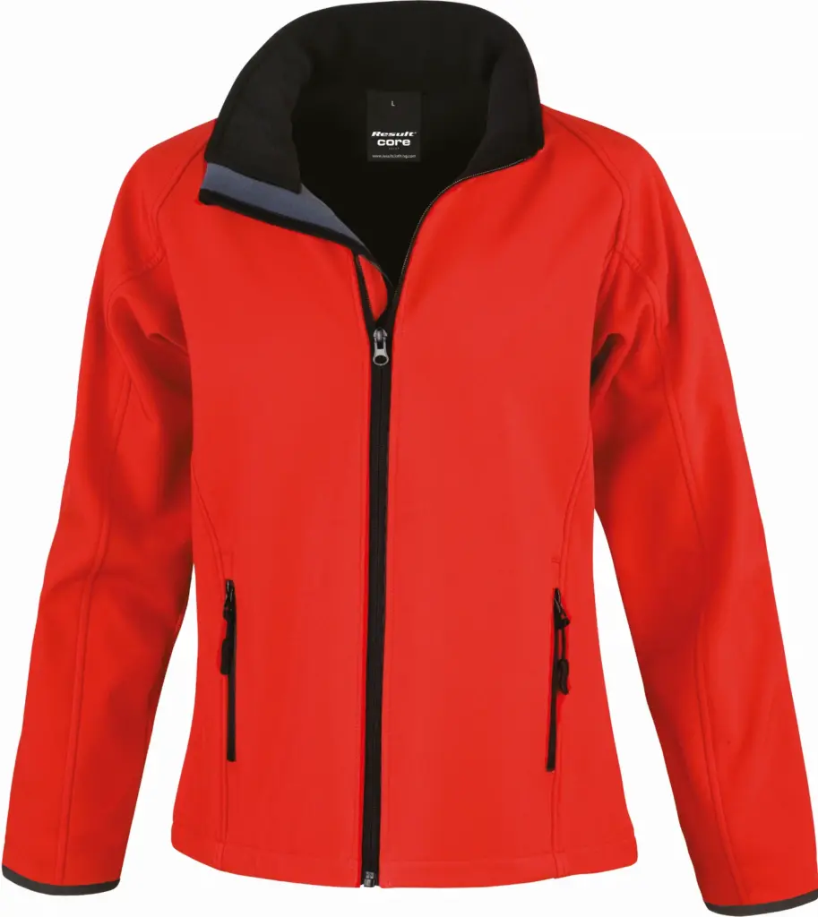 Core Ladies Printable Soft Shell, red / black — productfoto 9