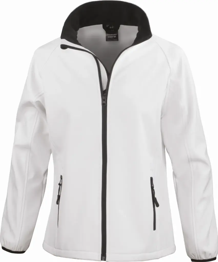 Core Ladies Printable Soft Shell, white / black — productfoto 11