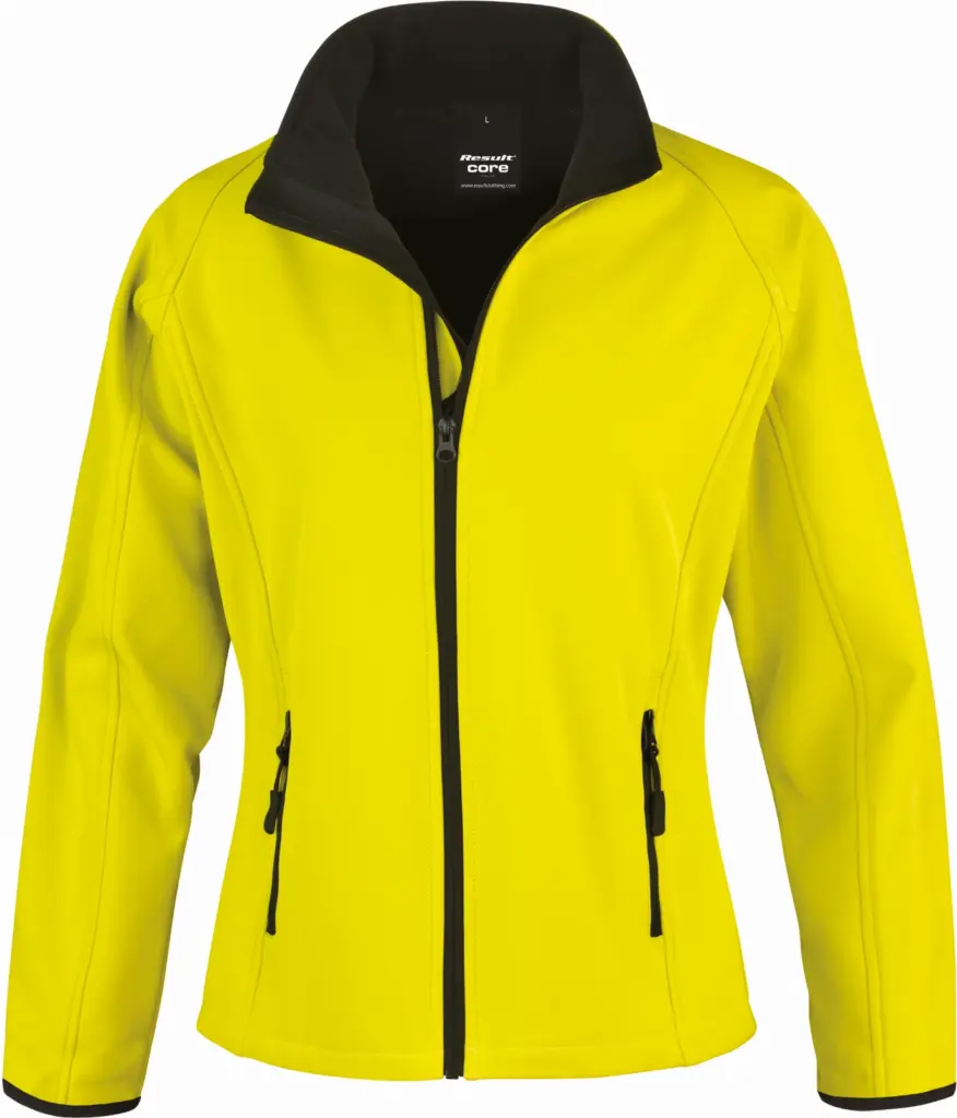 Core Ladies Printable Soft Shell, yellow / black — productfoto 12