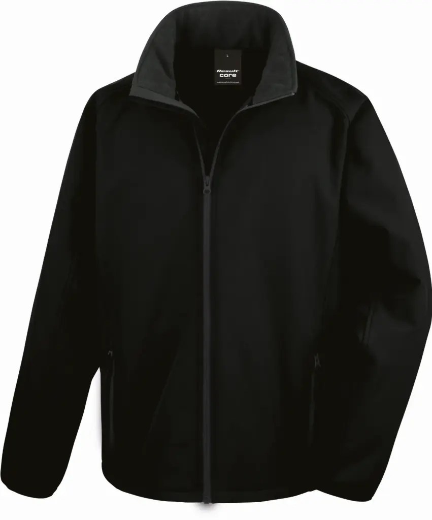 PS_R231M_BLACK-BLACK - Hidalgo-werbeartikel Core Printable Soft Shell, black / black — productfoto 5
