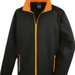 PS_R231M_BLACK-ORANGE - Hidalgo-werbeartikel Core Printable Soft Shell, black / orange — productfoto 6