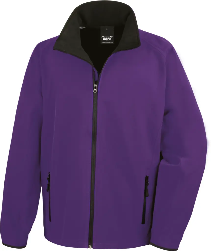 PS_R231M_PURPLE-BLACK - Hidalgo-werbeartikel Core Printable Soft Shell, purple / black — productfoto 10