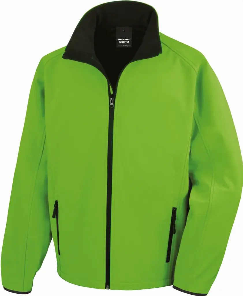 PS_R231M_VIVIDGREEN-BLACK - Hidalgo-werbeartikel Core Printable Soft Shell, vivid green / black — productfoto 12