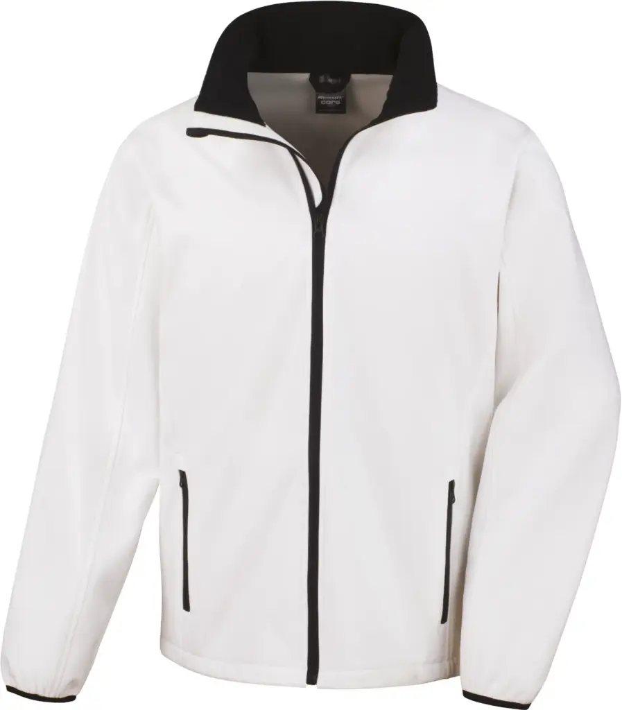 PS_R231M_WHITE-BLACK - Hidalgo-werbeartikel Core Printable Soft Shell, white / black — productfoto 13