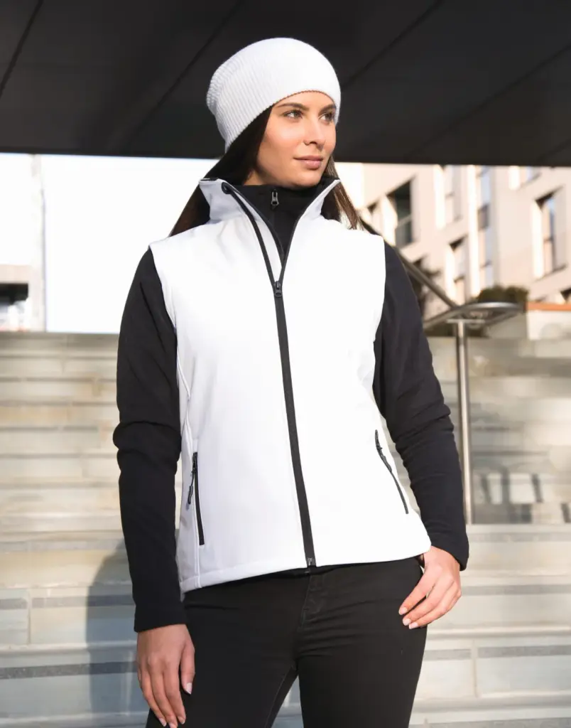 R232F_2023 - Hidalgo-werbeartikel Core Ladies Printable Softshell Bodywarmer — productfoto 2
