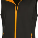 PS_R232F_BLACK-ORANGE - Hidalgo-werbeartikel Core Ladies Printable Softshell Bodywarmer, black / orange — productfoto 6