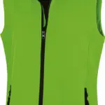 PS_R232F_VIVIDGREEN-BLACK - Hidalgo-werbeartikel Core Ladies Printable Softshell Bodywarmer, vivid green / black — productfoto 12