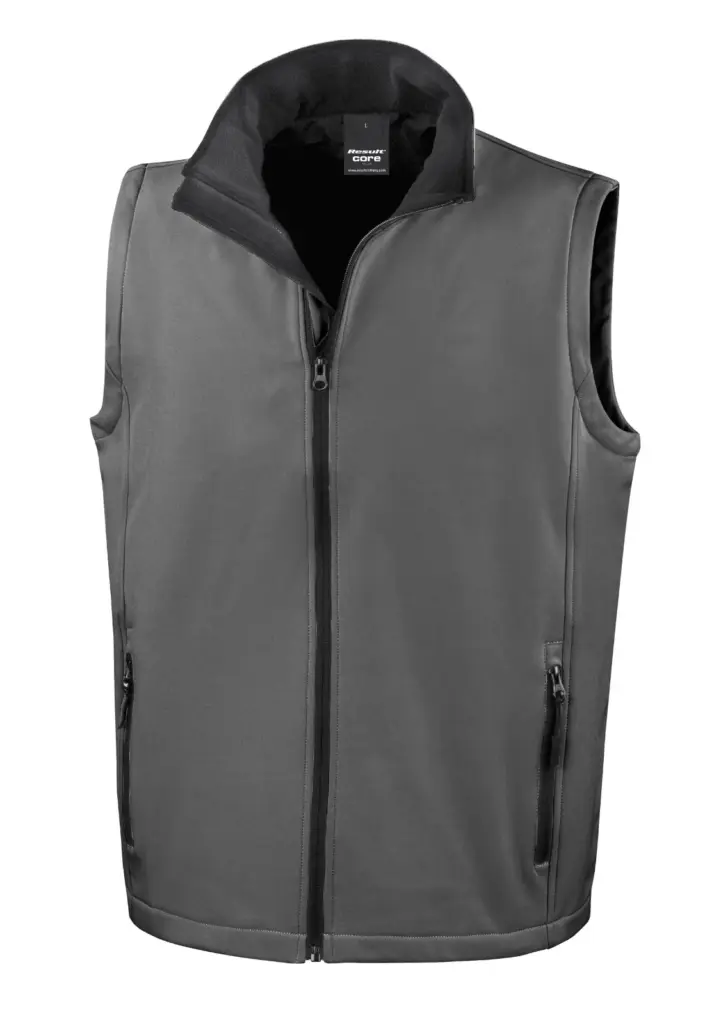 Core Printable Softshell Bodywarmer, charcoal / black — productfoto 6