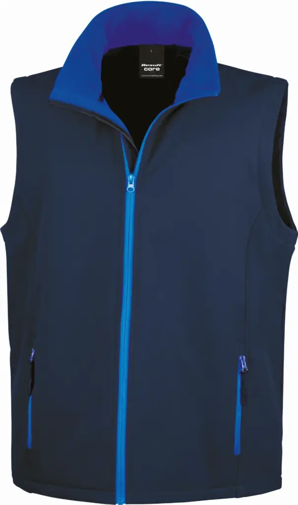 Core Printable Softshell Bodywarmer, navy / royal — productfoto 7