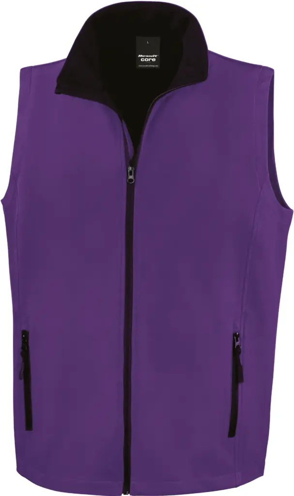 Core Printable Softshell Bodywarmer, purple / black — productfoto 9