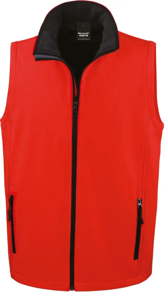Core Printable Softshell Bodywarmer, red / black — productfoto 10