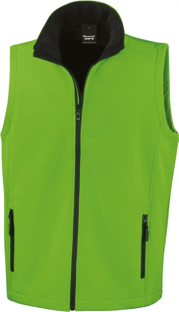 Core Printable Softshell Bodywarmer, vivid green / black — productfoto 11