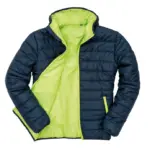 Soft gewatteerd jack, navy / lime — productfoto 8
