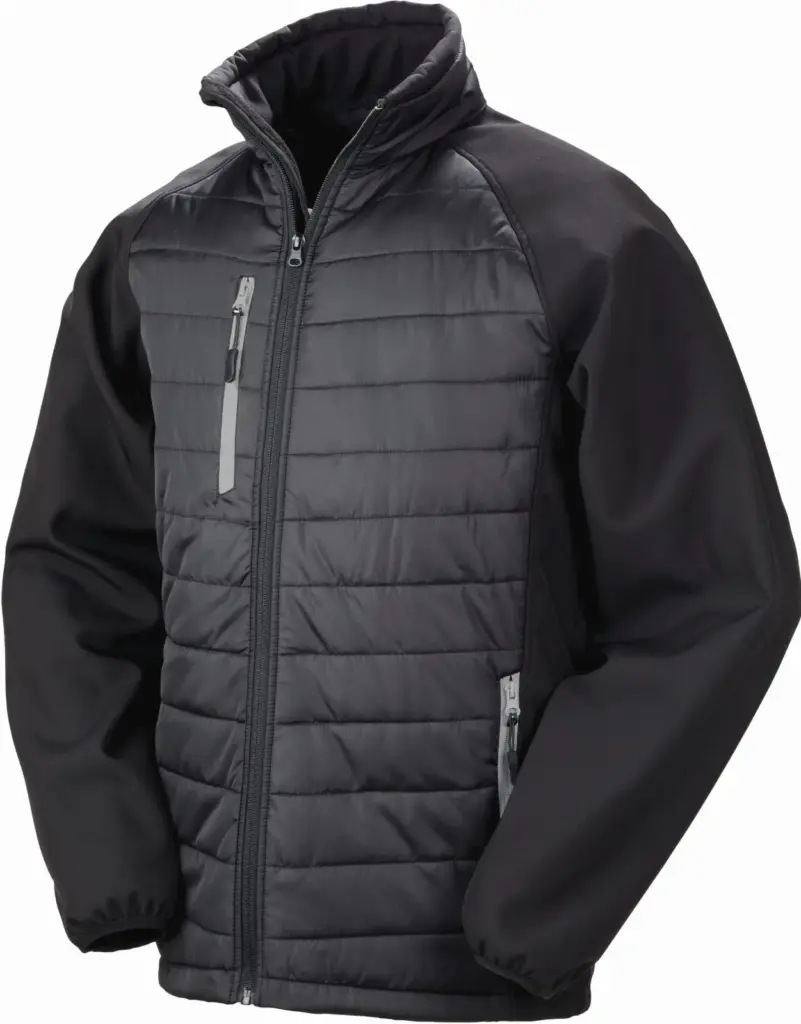 Black compass gewatteerde softshelljas — productfoto 3