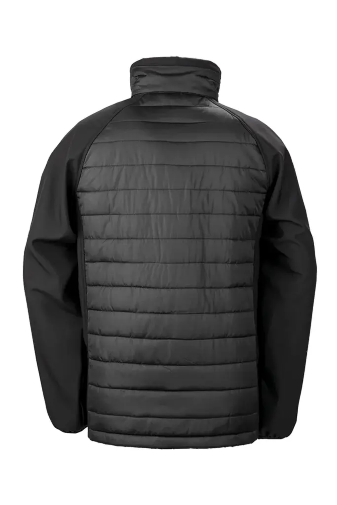 Black compass gewatteerde softshelljas, black / black — productfoto 11