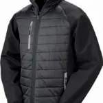 Black compass gewatteerde softshelljas, black / grey — productfoto 5