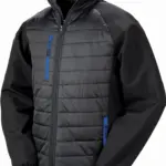 Black compass gewatteerde softshelljas, black / royal blue — productfoto 9