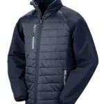 Black compass gewatteerde softshelljas, navy / grey — productfoto 12