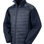 Black compass gewatteerde softshelljas, navy / navy — productfoto 13
