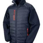 Black compass gewatteerde softshelljas, navy / red — productfoto 14