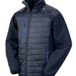 Black compass gewatteerde softshelljas, navy / royal — productfoto 15