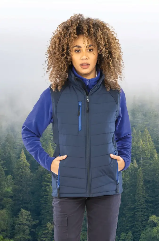 Black compass gewatteerde softshell bodywarmer — productfoto 2