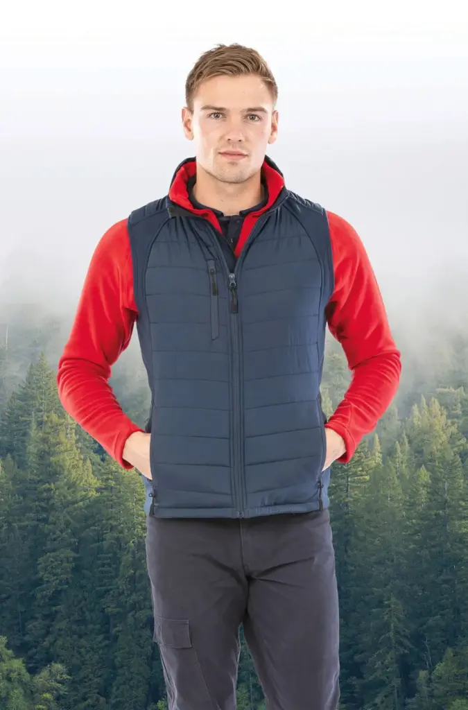 Black compass gewatteerde softshell bodywarmer — productfoto 3