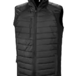 Black compass gewatteerde softshell bodywarmer, black / black — productfoto 11
